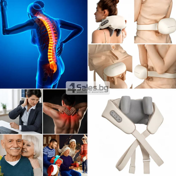 ✨ Shiatsu масажна яка за врат, шия и гръб с отопление 10