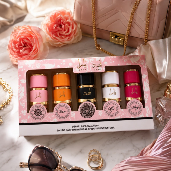 Комплект арабски парфюми 5 в 1 – Yara, Asad, Yara Moi, Yara Tous и Yara Candy, 5 × 30 мл Eau de Parfum 3