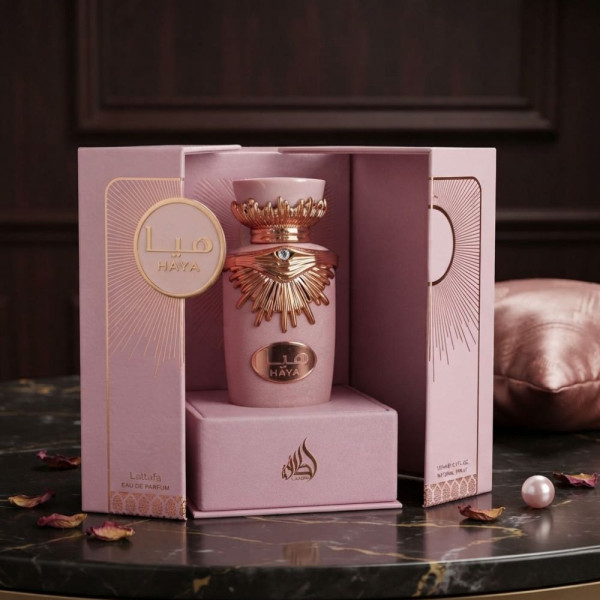 Дамски парфюм Lattafa Haya Eau de Parfum 100 мл – флорално-плодов аромат в луксозна подаръчна кутия 2