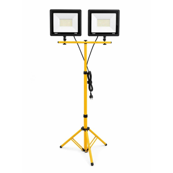 LED работна лампа с тринога и два прожектора 100W IP66 2