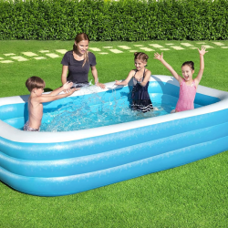 Надуваем семеен басейн 262 x 175 x 51 см – просторен правоъгълен басейн с капацитет 778 л