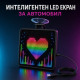 Интелигентен LED екран за задно стъкло на автомобил, 32×32 пиксела 2