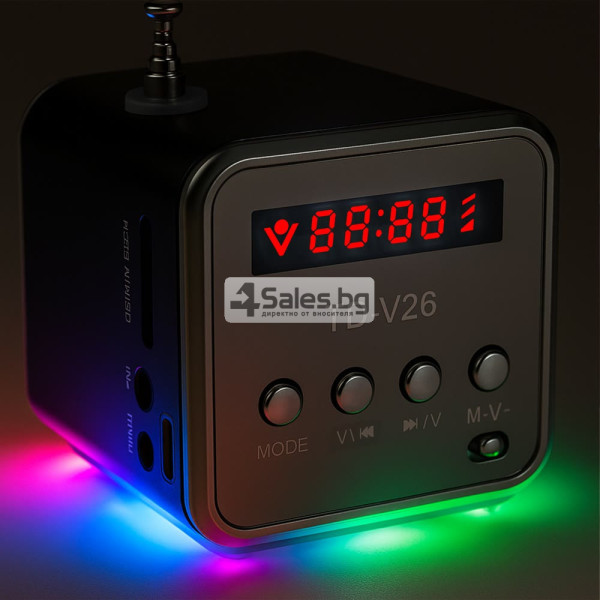 Преносима Bluetooth колонка с FM радио и LED дисплей 8