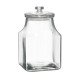 Стъклен квадратен буркан с капак 3.3 L 6
