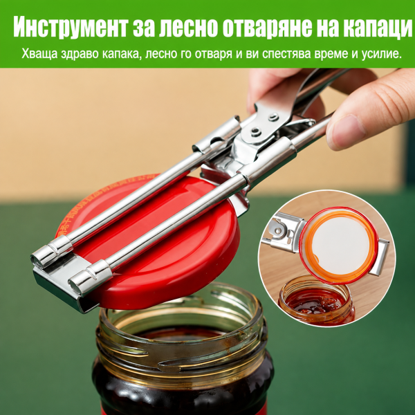 Регулируем отварач за буркани и капачки
