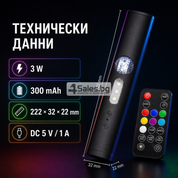 Безжично LED амбиентно осветление за автомобил