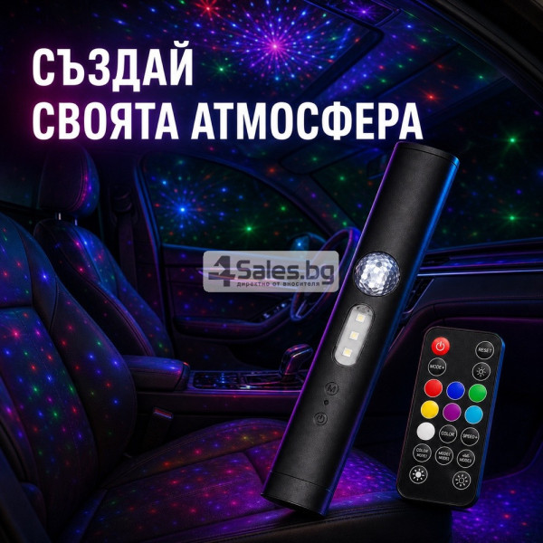 Безжично LED амбиентно осветление за автомобил 8