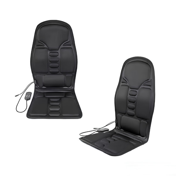 Масажна вибро постелка SeatVibe за гръб и седалище с подгряване, 7 мотора, 8 режима и 3 масажни зони