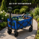 Сгъваема синя градинска транспортна количка GardenLine 116 × 54 × 90 см 2