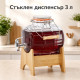 Диспенсър 3 л с бамбукова стойка и кранче 2