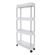 Мобилна етажерка на колелца с 4 нива – компактно решение за баня и кухня 7