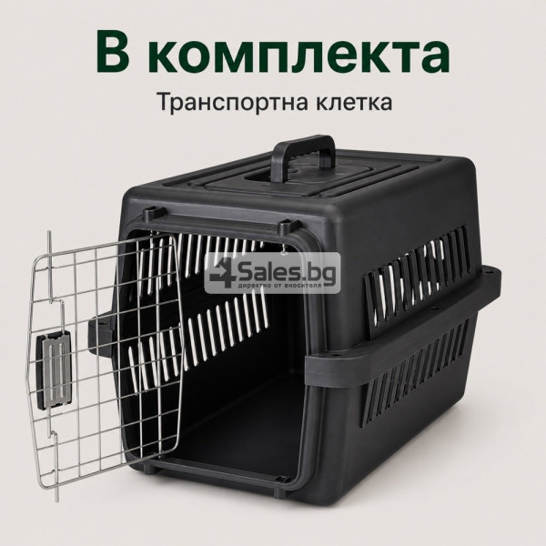 Транспортна клетка за домашни любимци 48 × 32 × 29,5 cm, черна 6