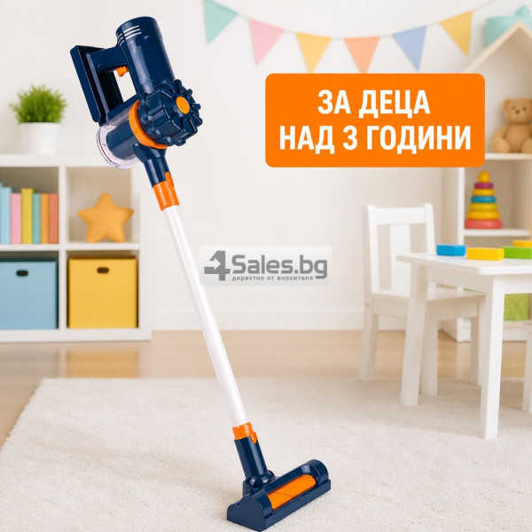 Детска прахосмукачка 2 в 1 със звукови ефекти и аксесоари – игра и забавление 3+ 4