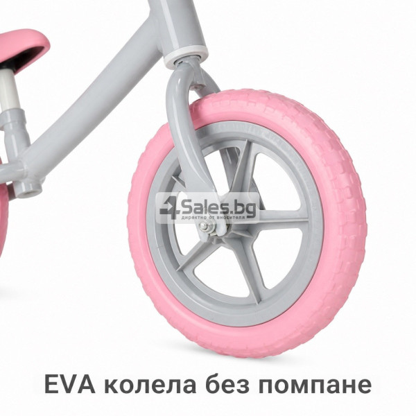 Детско баланс колело с кошница – леко, удобно и регулируемо, 2–4 години, розово