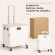 Сгъваема пазарска количка 45L с капак, 4 колела и регулируема дръжка – до 25 кг 6