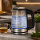 Електрическа стъклена кана – 1,8 л, 1500 W, LED осветление и 360° основа 5