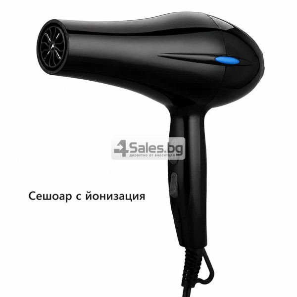 Компактен сешоар 900W с йонизация, студена струя, дифузер и концентратор 1