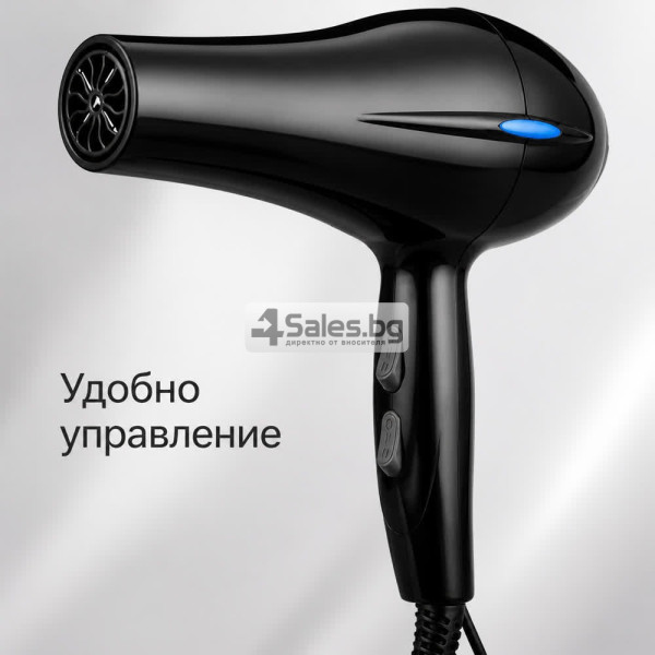 Компактен сешоар 900W с йонизация, студена струя, дифузер и концентратор 7