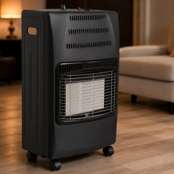 Сгъваем газов отоплител 4200W с 3 степени, керамичен нагревател и колелца