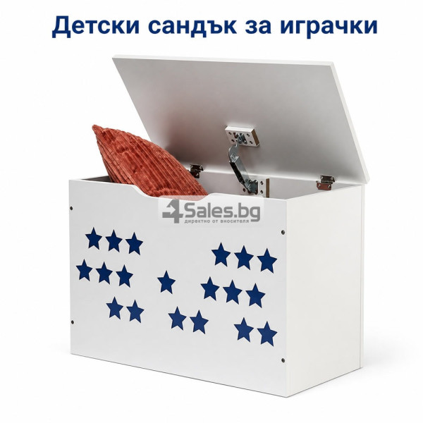 Дървен детски сандък за играчки 2