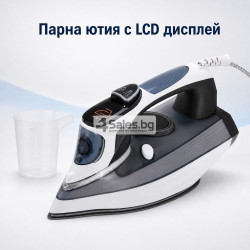 Мощна парна ютия 3000W с LCD дисплей – 11 режима за прецизно гладене
