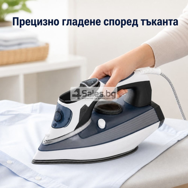 Мощна парна ютия 3000W с LCD дисплей – 11 режима за прецизно гладене 5