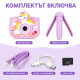 Детски цифров фотоапарат с еднорог, статив и карта 8 GB, лилав 4