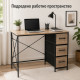 ️ Индустриално бюро с 3 текстилни чекмеджета 9