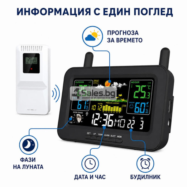 ️ Безжична метеостанция MalTec Daily1000M с външен датчик