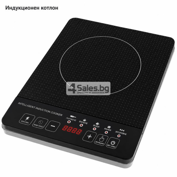Преносим индукционен котлон 2000W, 5 режима, сензорно управление, LED дисплей и таймер 1