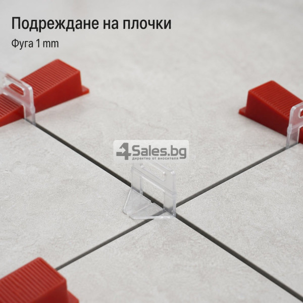 Клипсове за нивелиране на плочки 1 mm – 100 броя