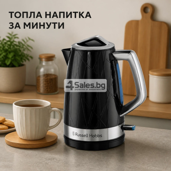 Електрическа кана Russell Hobbs Structure, 1,7 л, 2400 W, черна 5
