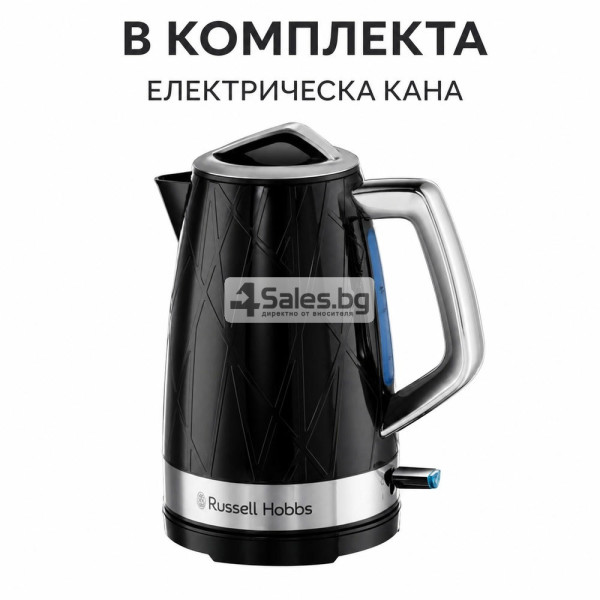 Електрическа кана Russell Hobbs Structure, 1,7 л, 2400 W, черна