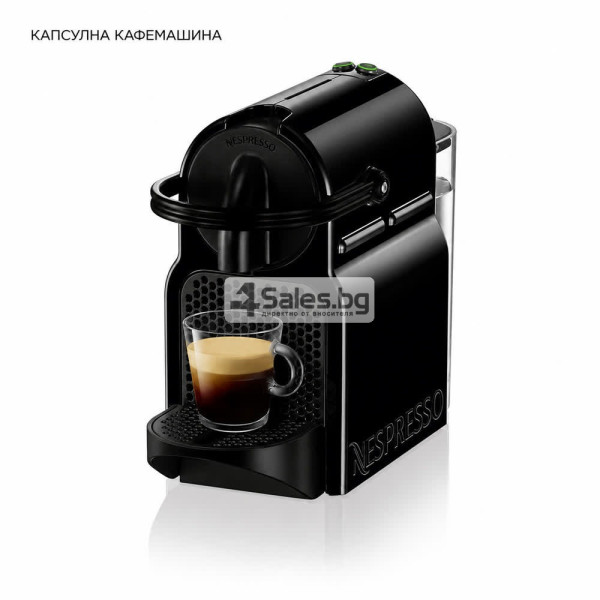Черна капсулна кафемашина DeLonghi Inissia