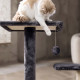 Котешка драскалка с къщичка, хамак и рампа, 125 см, тъмносива 4