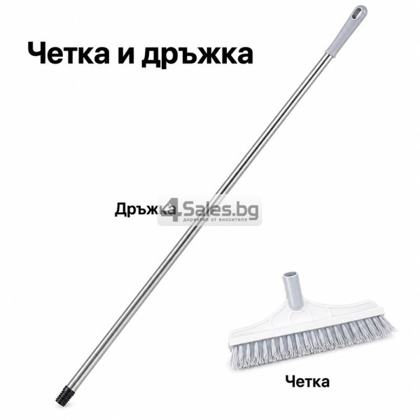 Четка за под с дълга дръжка и перо за вода 6
