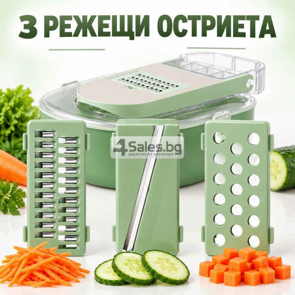 Многофункционална резачка и ренде за зеленчуци и плодове, 20 части 6