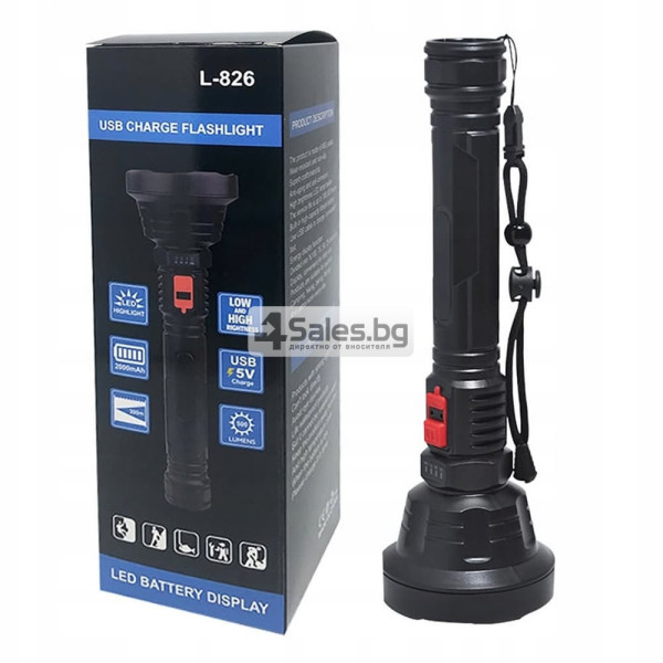 Тактически LED USB фенер 7