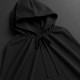 Черна пелерина с качулка за Хелоуин и маскарад – универсален размер за деца и възрастни 6