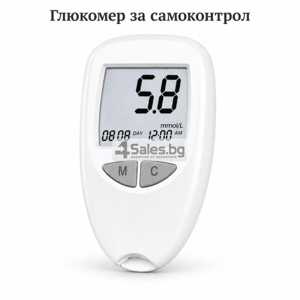 Глюкомер за кръвна захар с 50 тест ленти и 50 ланцети – резултат за 5 секунди 1