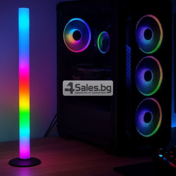 RGB LED лампа 40 см с 358 светлинни режима, музикален ритъм и дистанционно управление 3