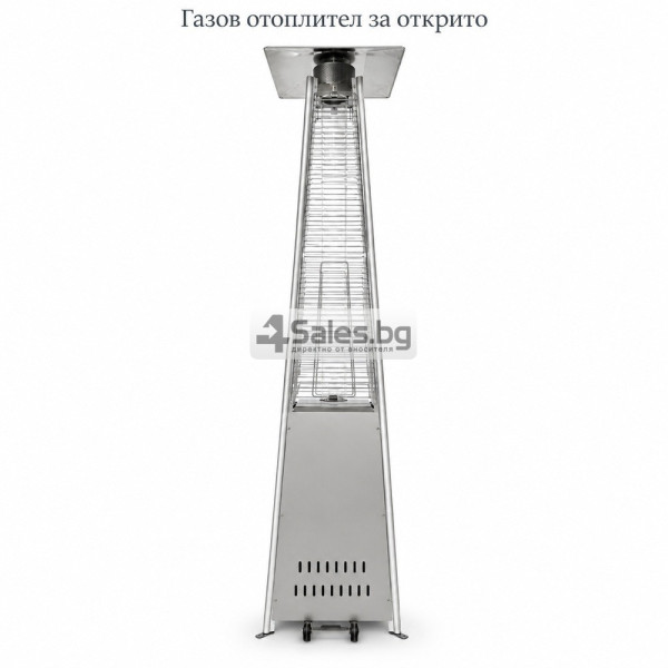 Газова Пирамида - отоплител 13 kW, 227 см – външен газов отоплител, сив 1