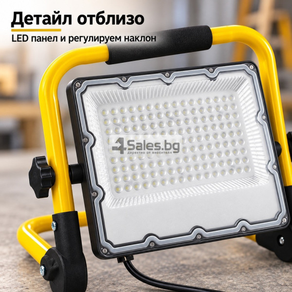 Преносим LED прожектор 100 W със стойка и кабел 5 m