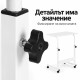 Мобилна маса за лаптоп - регулируема височина и колелца, до 30 кг, бяла 5