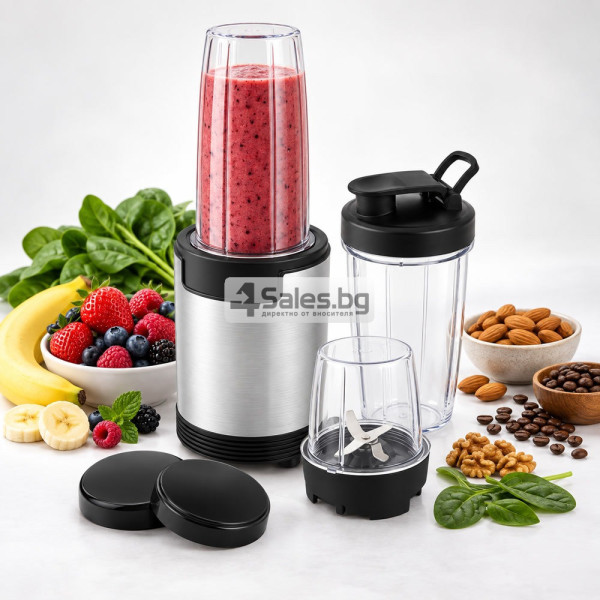 Нутриблендер 9 в 1, 900 W, 3 чаши, BPA-free Tritan и To-Go капак 3