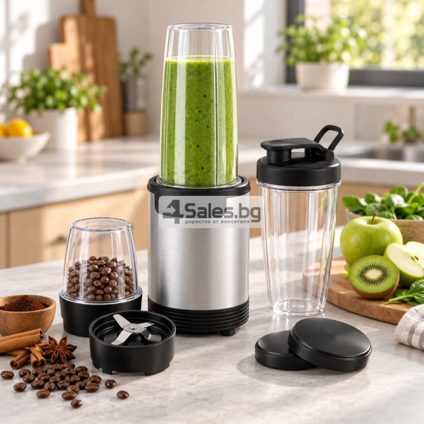Нутриблендер 9 в 1, 900 W, 3 чаши, BPA-free Tritan и To-Go капак 5