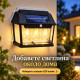 Соларен LED троен фасаден аплик с датчик за движение 8