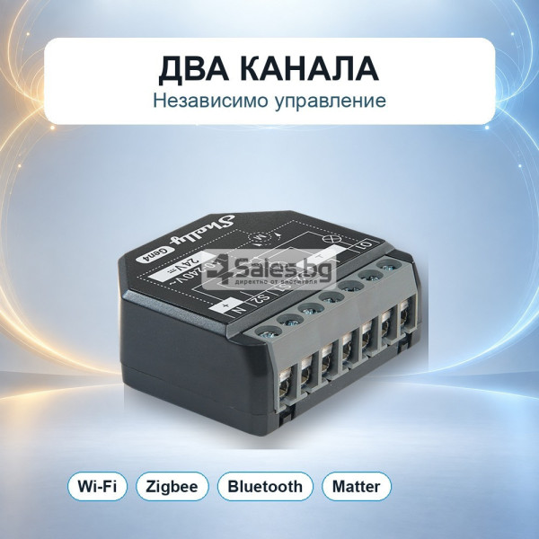 Смарт реле 2PM Gen4 – 2 канала, Wi-Fi, Zigbee, Matter и енергиен мониторинг 3