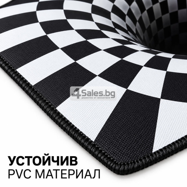 Постелка 3D „Бяла дупка“ 50x80 см – водоустойчива, миеща се и с антиплъзгаща основа