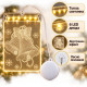 Коледна LED декорация за прозорец с камбани 3